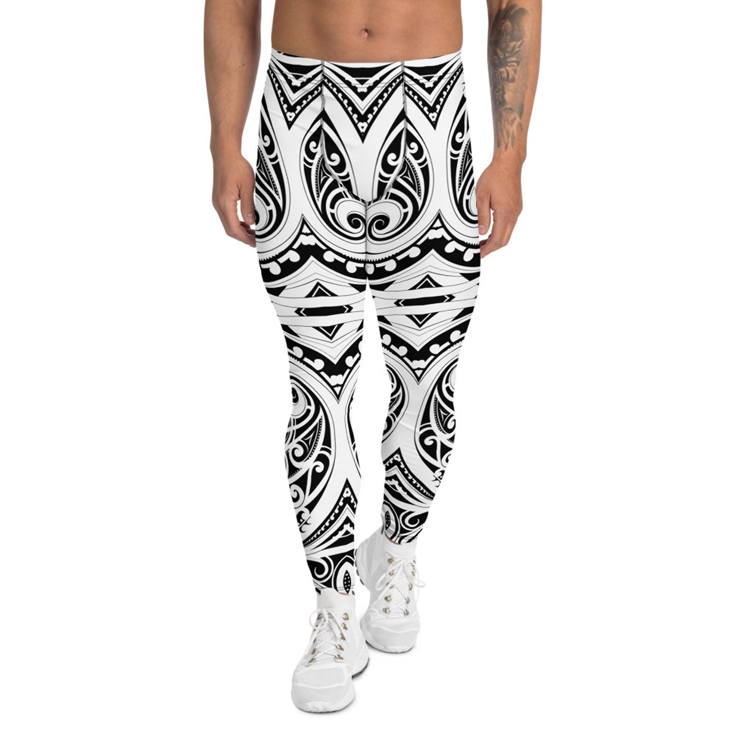 Polynesian Tattoo Inspired Leggings for Men - Anna's Shop