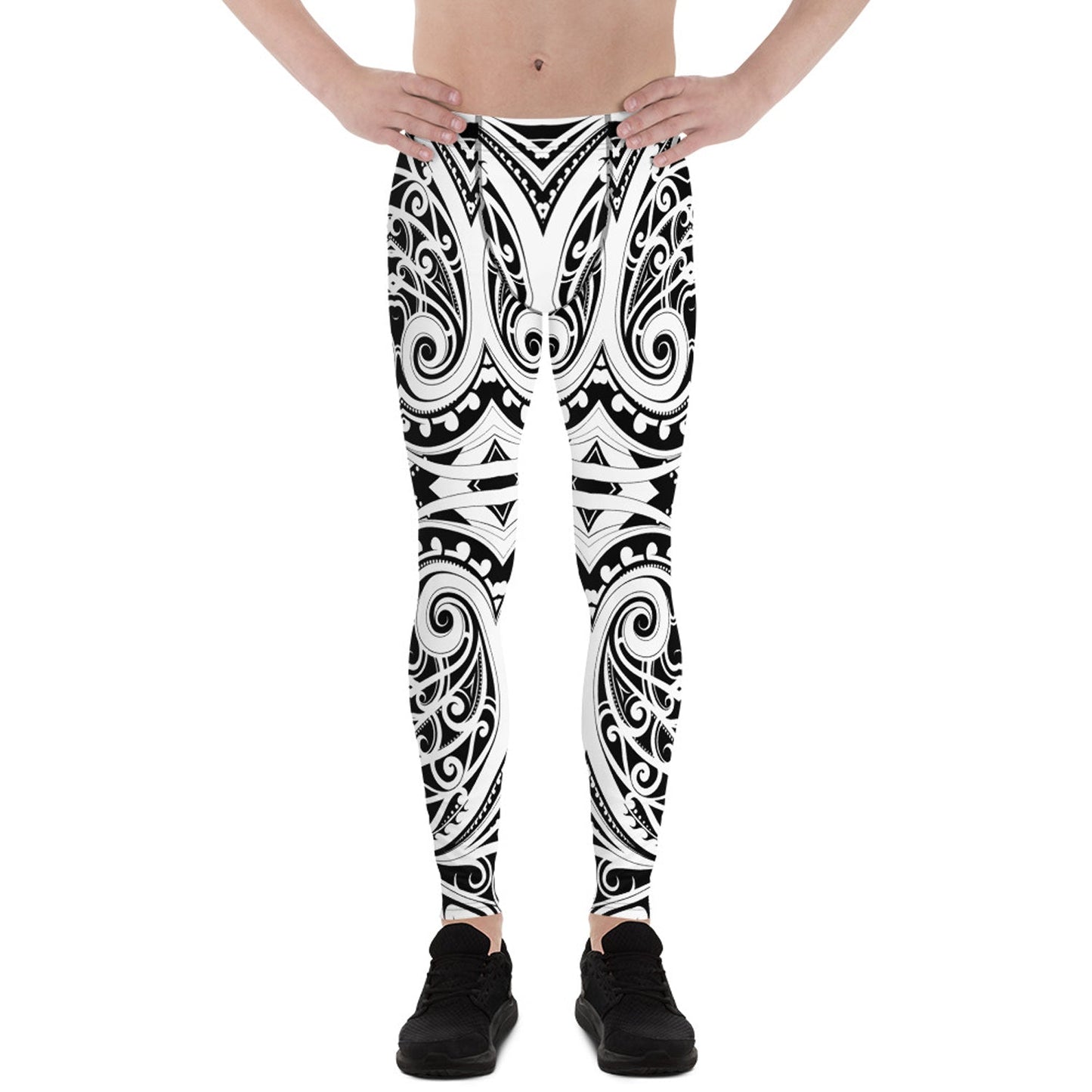 Polynesian Tattoo Inspired Leggings for Men - Anna's Shop