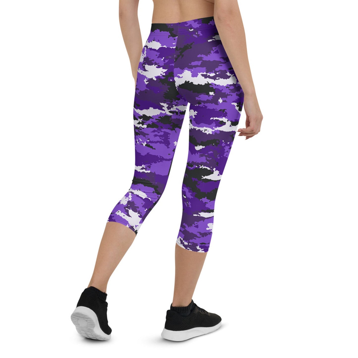 Purple Camo Capri Leggings - Anna's Shop