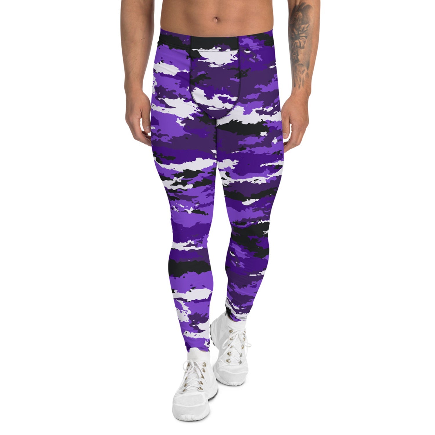 Purple Camo Leggings for Men - Anna's Shop