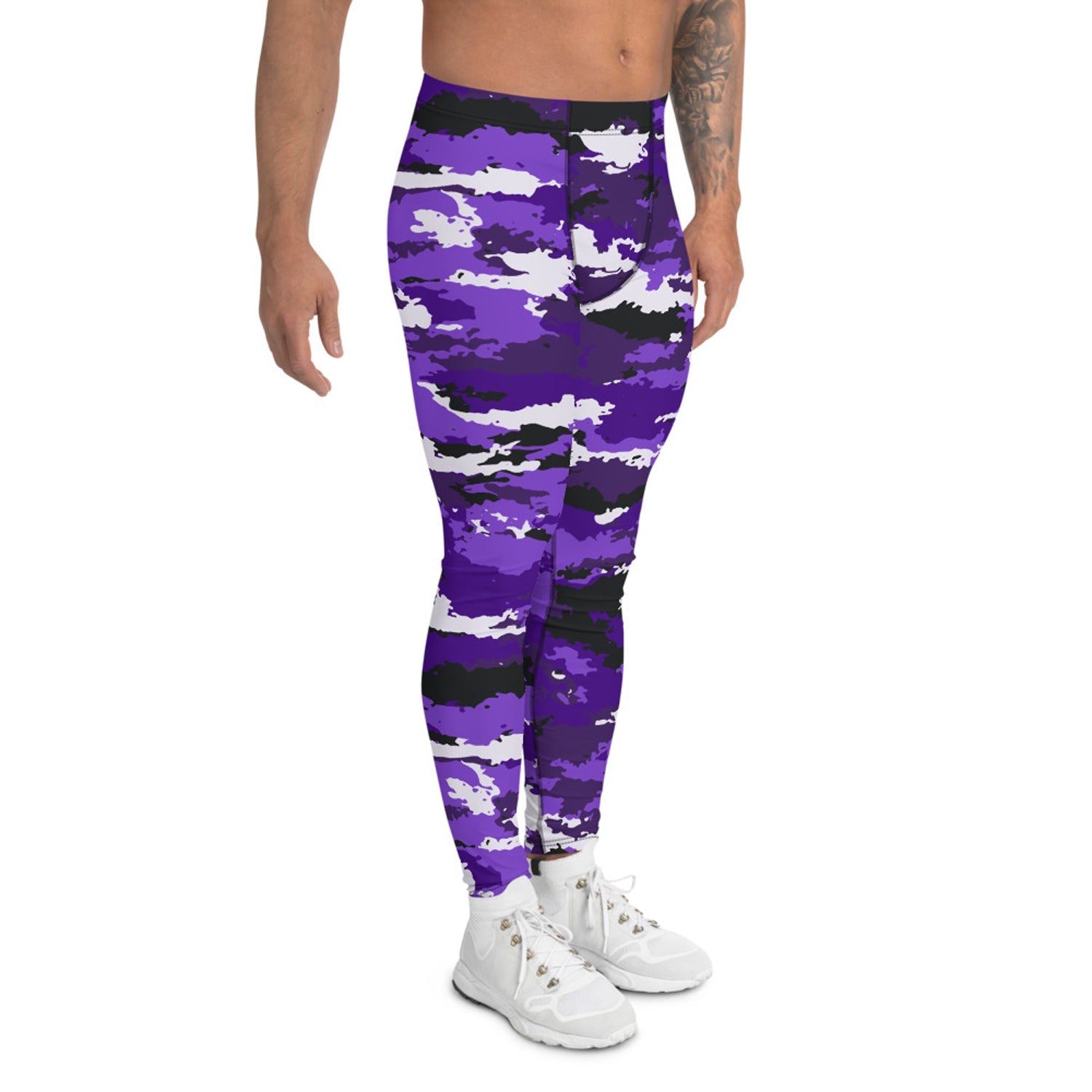 Purple Camo Leggings for Men - Anna's Shop