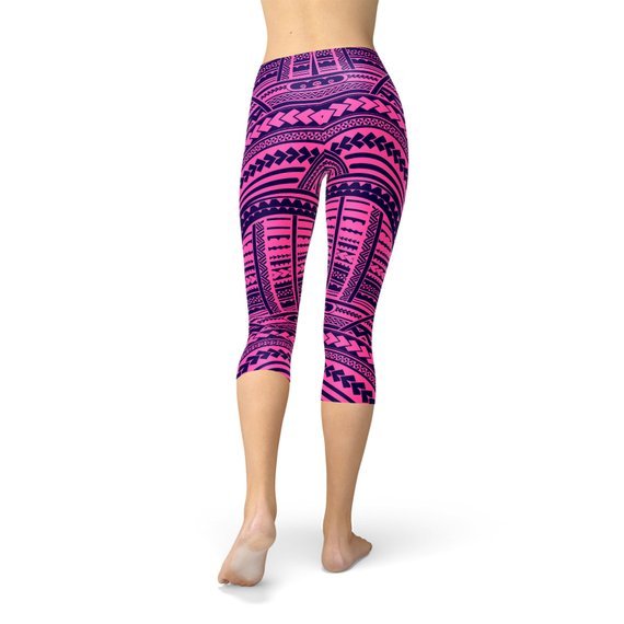 Purple Maori Capri Leggings - Anna's Shop