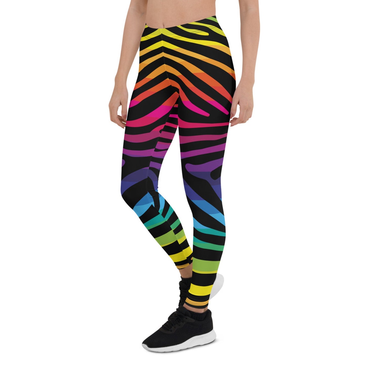 Rainbow Zebra Stripes Leggings for Women - Anna's Shop