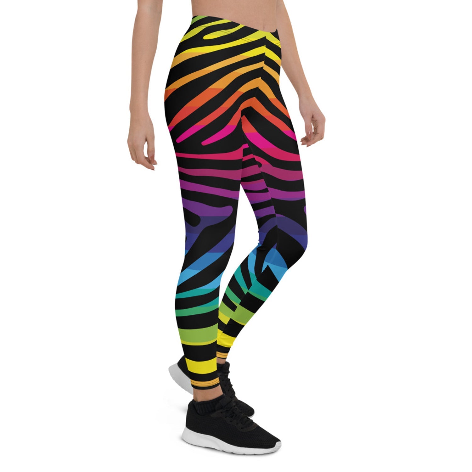 Rainbow Zebra Stripes Leggings for Women - Anna's Shop