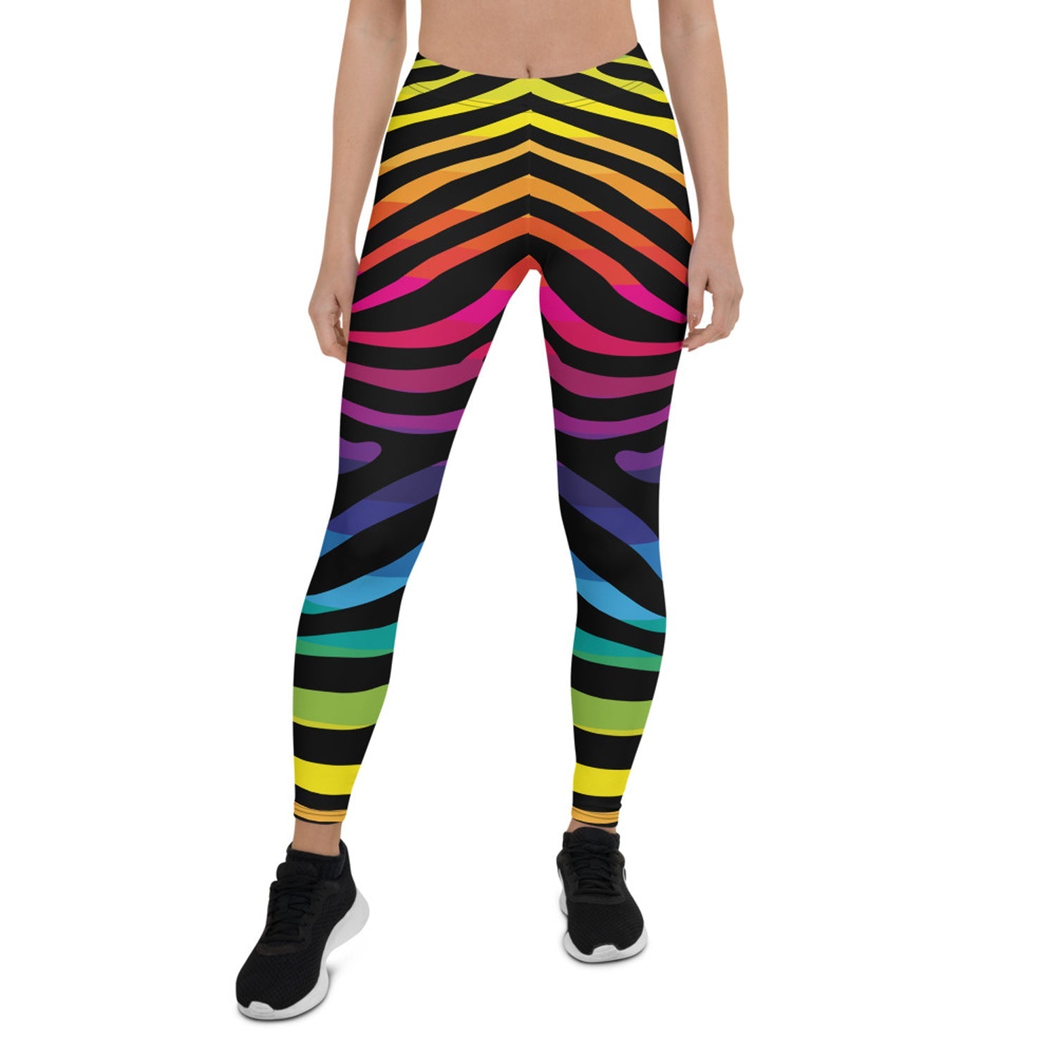 Rainbow Zebra Stripes Leggings for Women - Anna's Shop