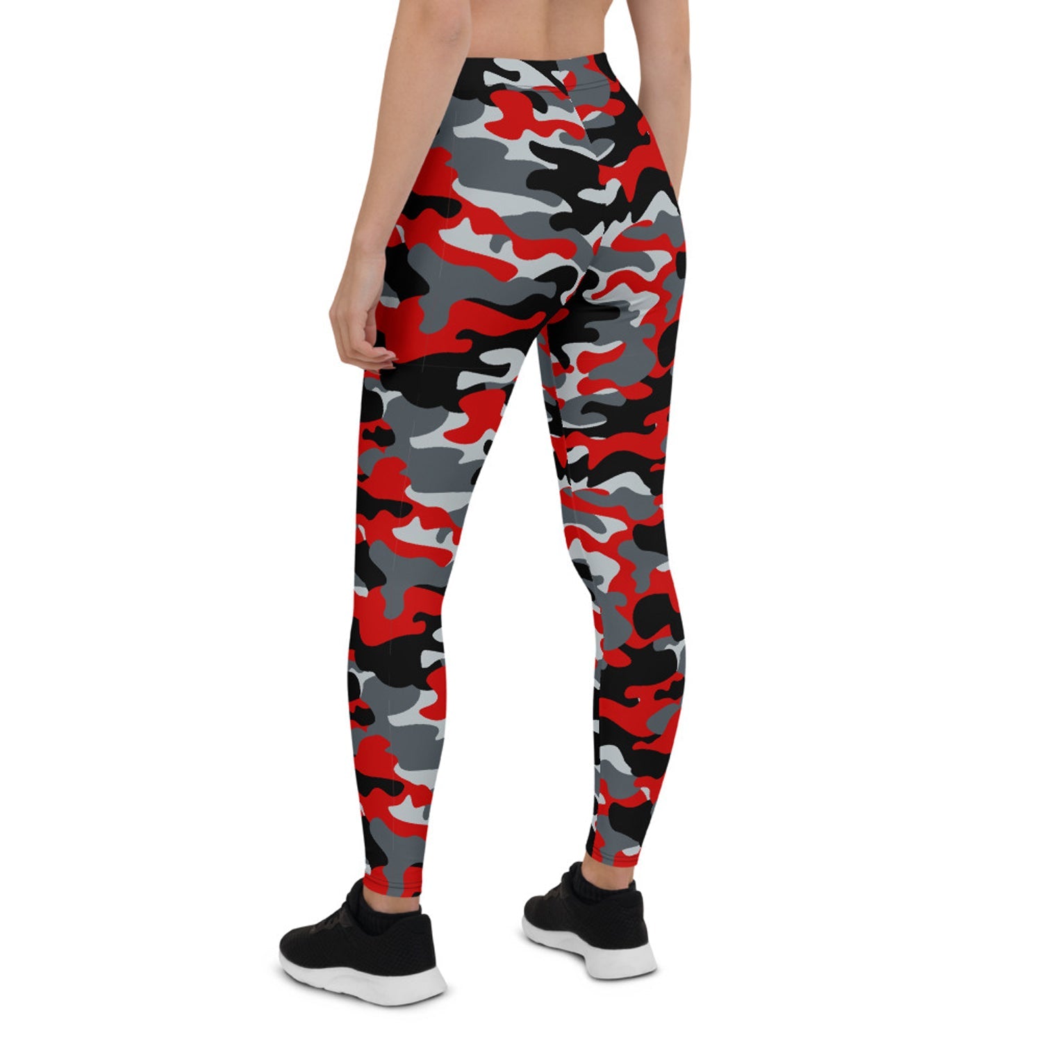 Red and Gray Camo Leggings for Women - Anna's Shop