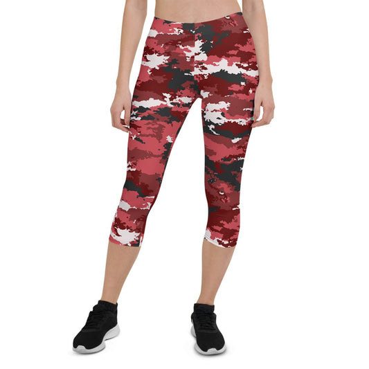 Red Camo Capri Leggings - Anna's Shop