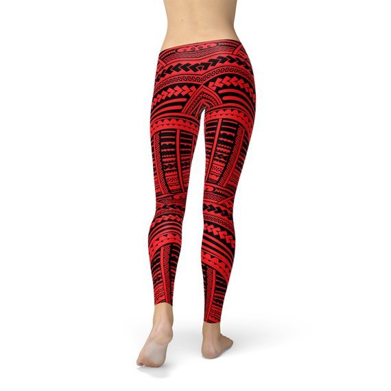 Red Maori Leggings - Anna's Shop