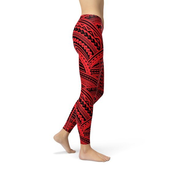 Red Maori Leggings - Anna's Shop