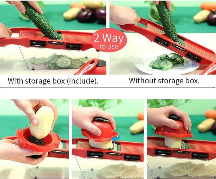 Stainless Steel 6 Blades Vegetable Slicer - Anna's Shop