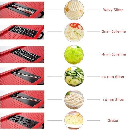 Stainless Steel 6 Blades Vegetable Slicer - Anna's Shop