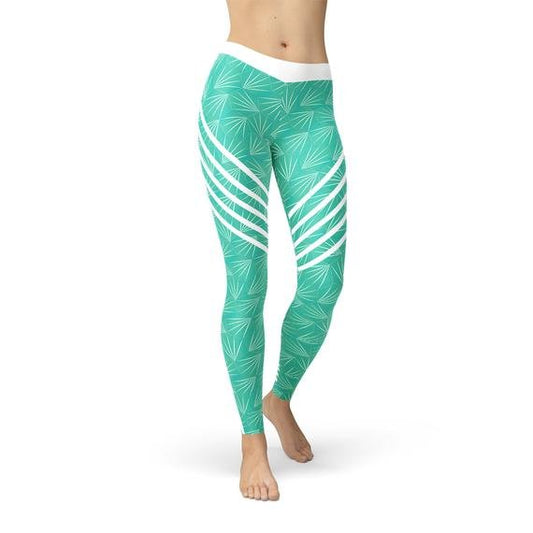 Turquoise Sports Leggings - Anna's Shop