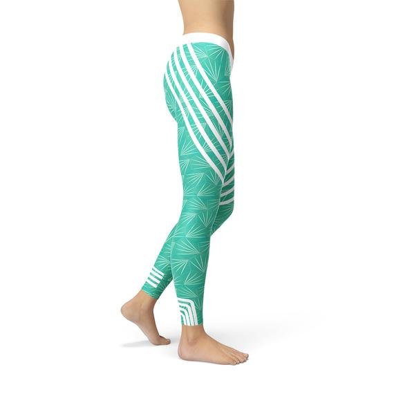 Turquoise Sports Leggings - Anna's Shop