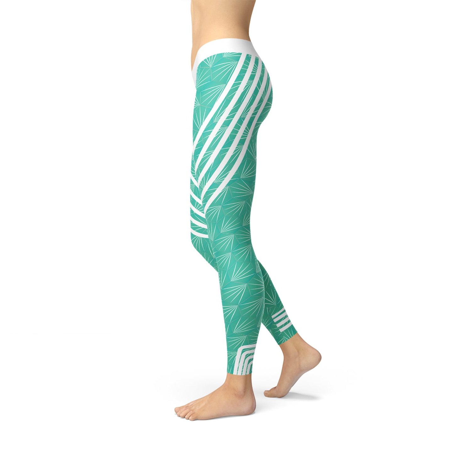 Turquoise Sports Leggings - Anna's Shop