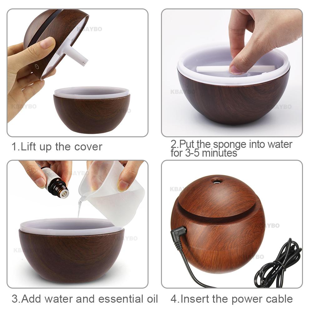 USB Aroma Essential Oil Diffuser Ultrasonic Cool Mist Humidifier Air - Anna's Shop