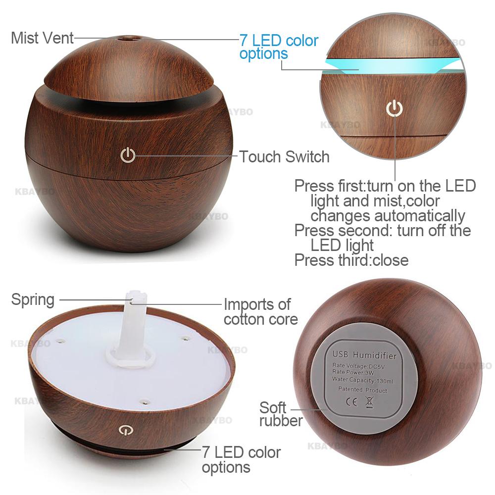 USB Aroma Essential Oil Diffuser Ultrasonic Cool Mist Humidifier Air - Anna's Shop