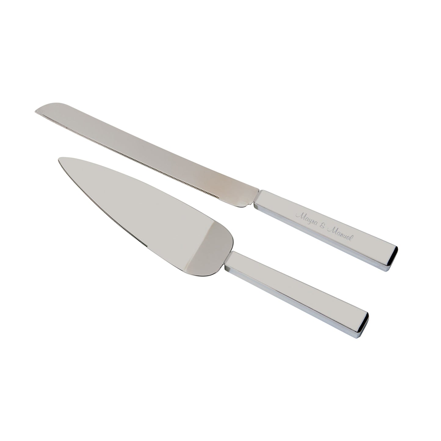 White Enamel Cake Knife & Server Set - Anna's Shop