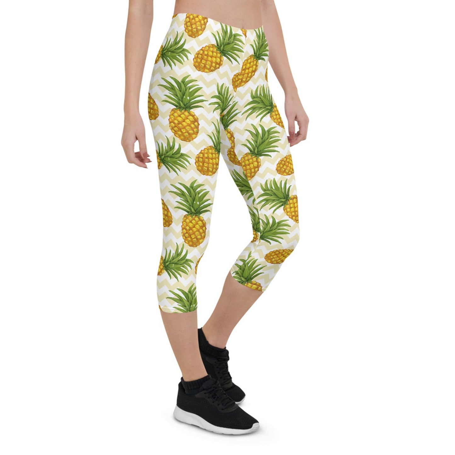 Women Pineapple Capri Leggings - Anna's Shop