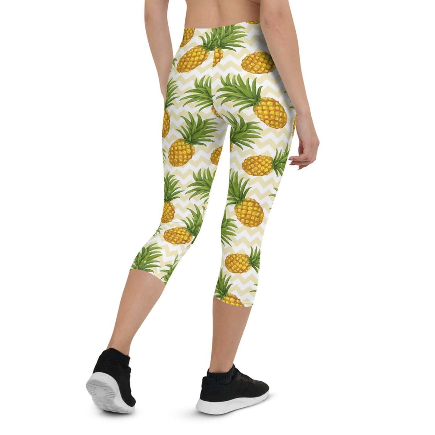 Women Pineapple Capri Leggings - Anna's Shop