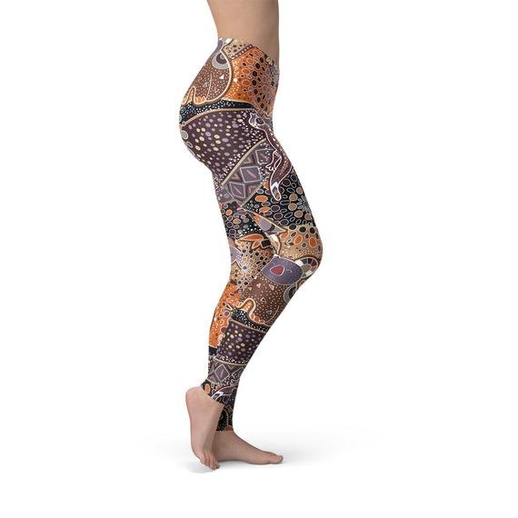 Womens Aboriginal Dreamtime Leggings - Anna's Shop