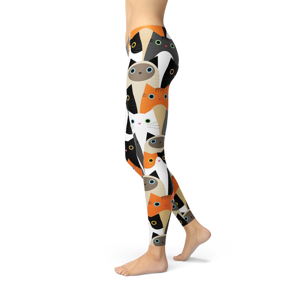 Womens All Over Print Cats Leggings - Anna's Shop