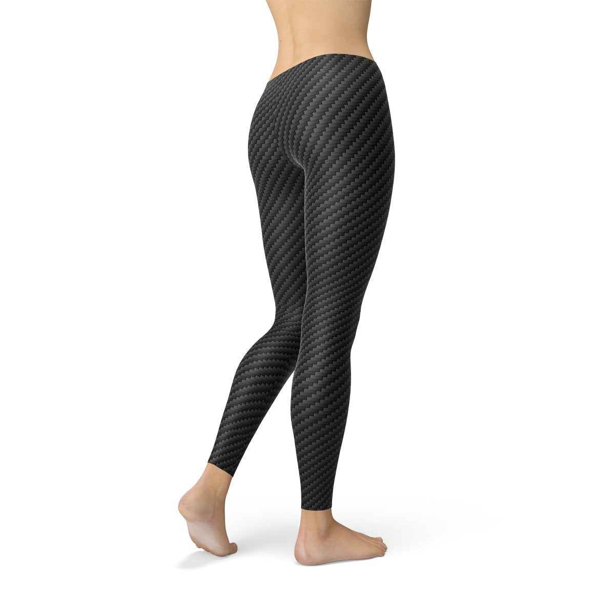 Womens Black Carbon Fiber Leggings - Anna's Shop