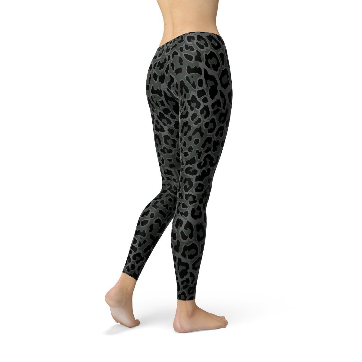 Womens Black Leopard Spots Leggings - Anna's Shop