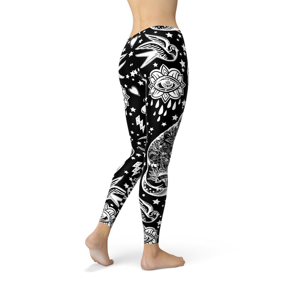 Womens Black Magic Cat Leggings - Anna's Shop