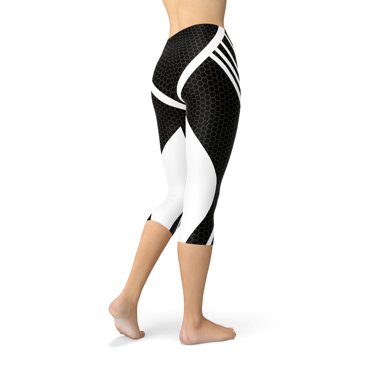 Womens Black Venom Capri Leggings - Anna's Shop