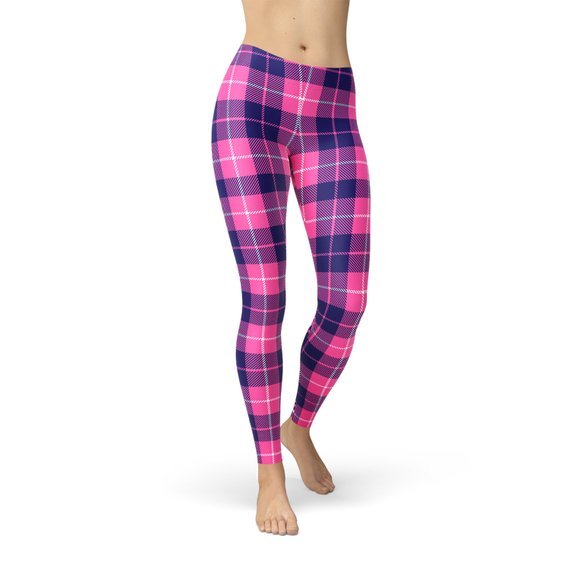 Womens Buffalo Plaid Leggings - Anna's Shop