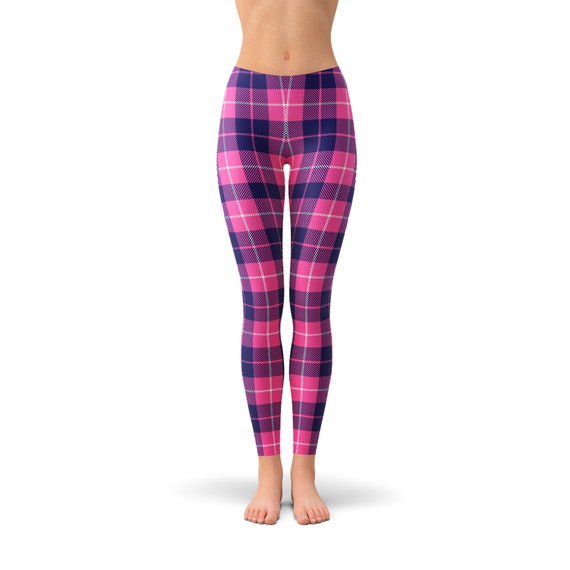 Womens Buffalo Plaid Leggings - Anna's Shop