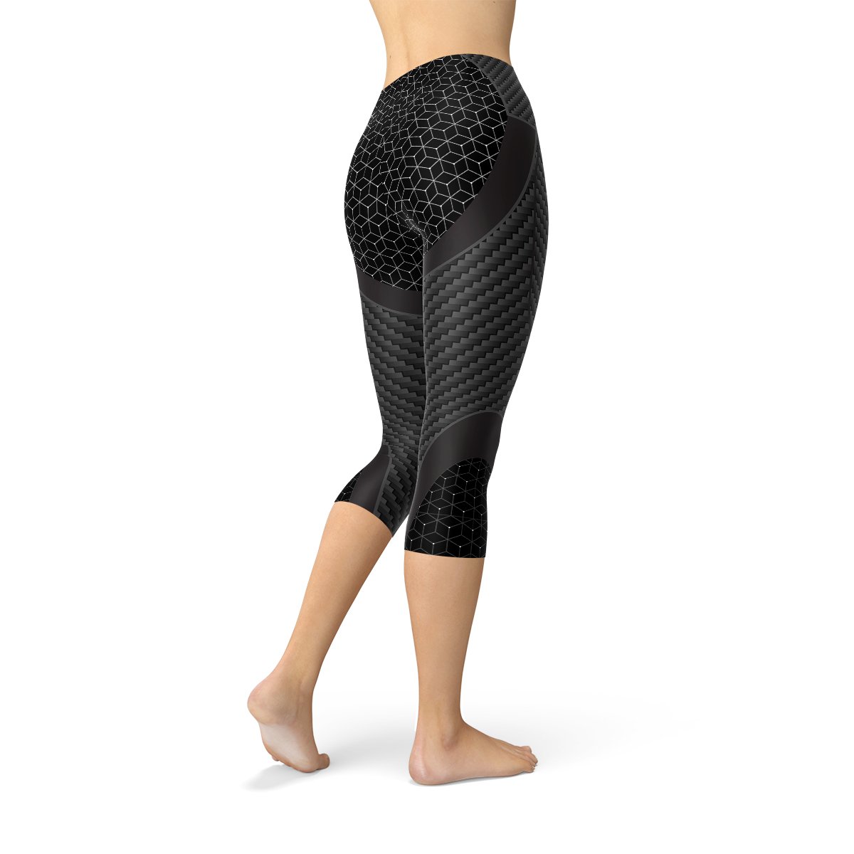 Womens Carbon Fiber Sports Capri Leggings - Anna's Shop