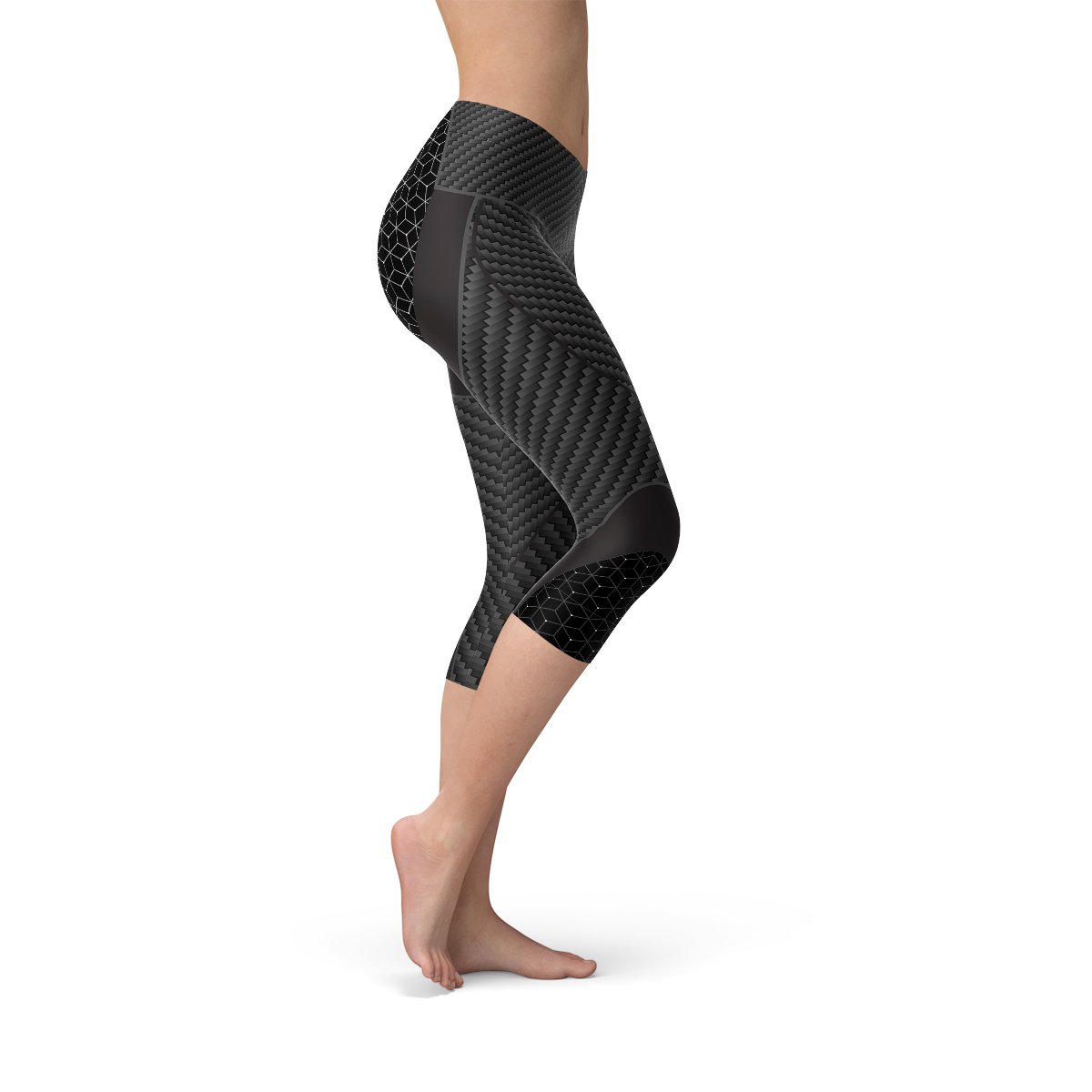 Womens Carbon Fiber Sports Capri Leggings - Anna's Shop