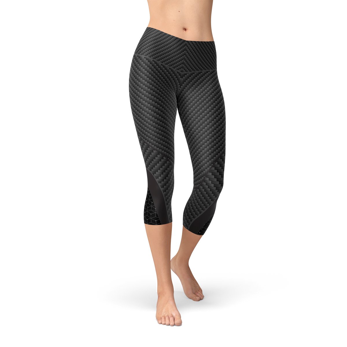 Womens Carbon Fiber Sports Capri Leggings - Anna's Shop