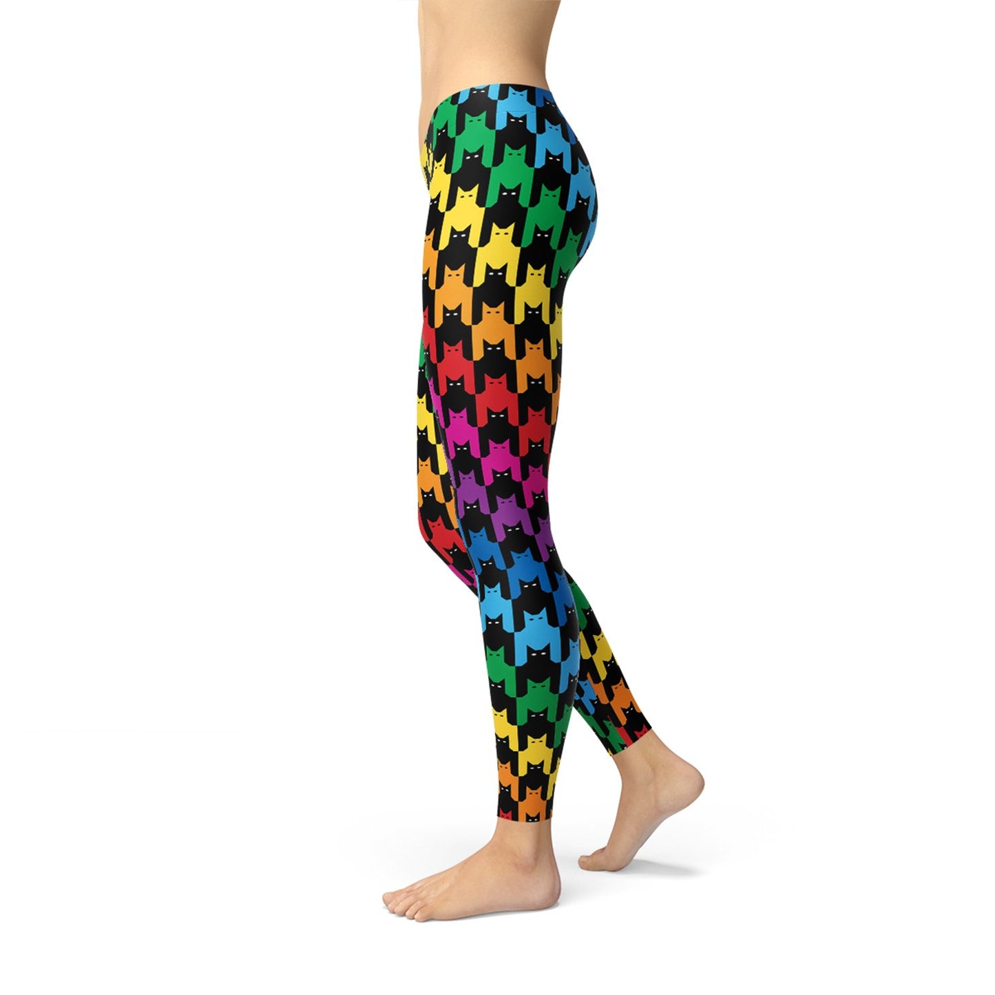 Womens Cat Houndstooth Leggings - Anna's Shop