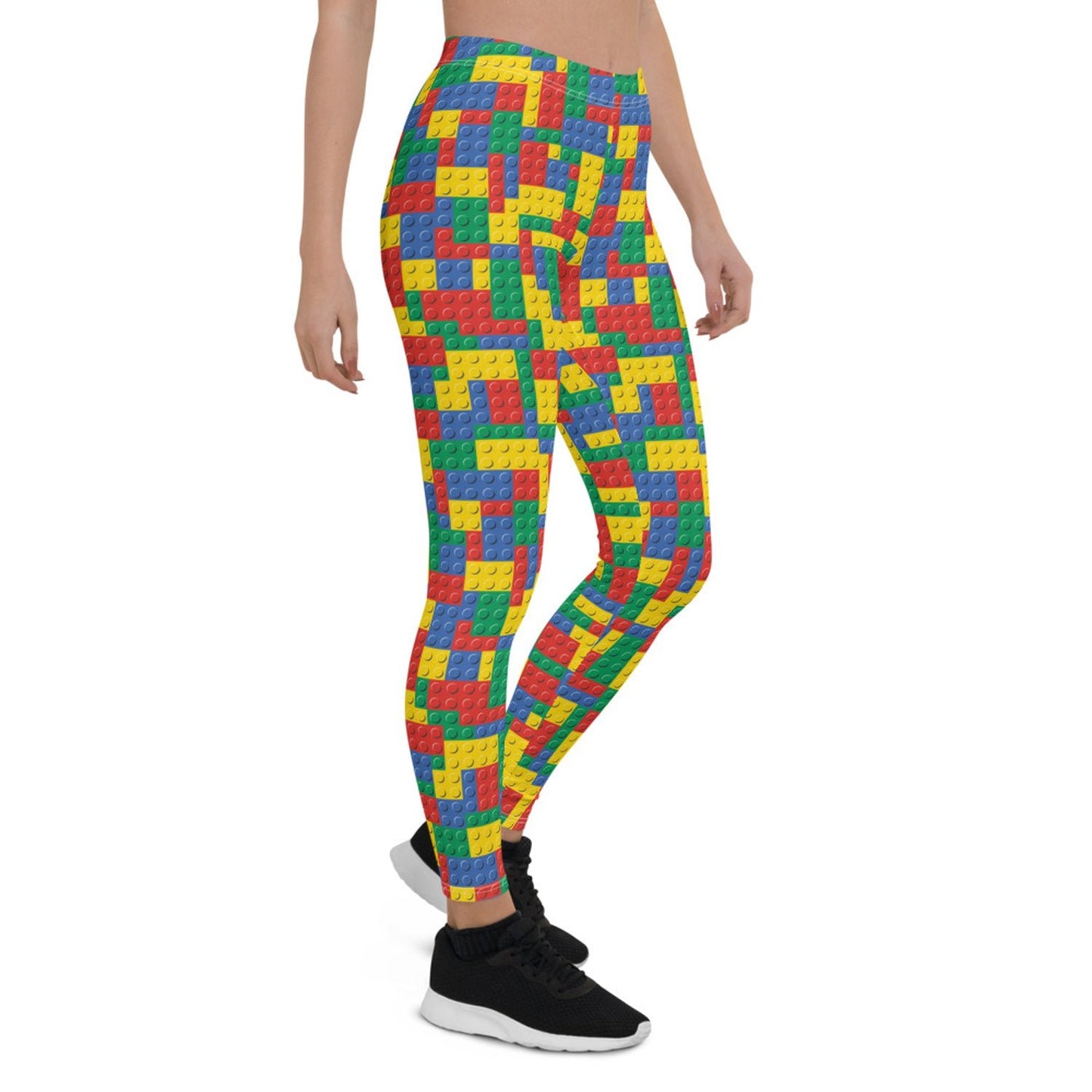 Womens Colorful Building Blocks Leggings - Anna's Shop