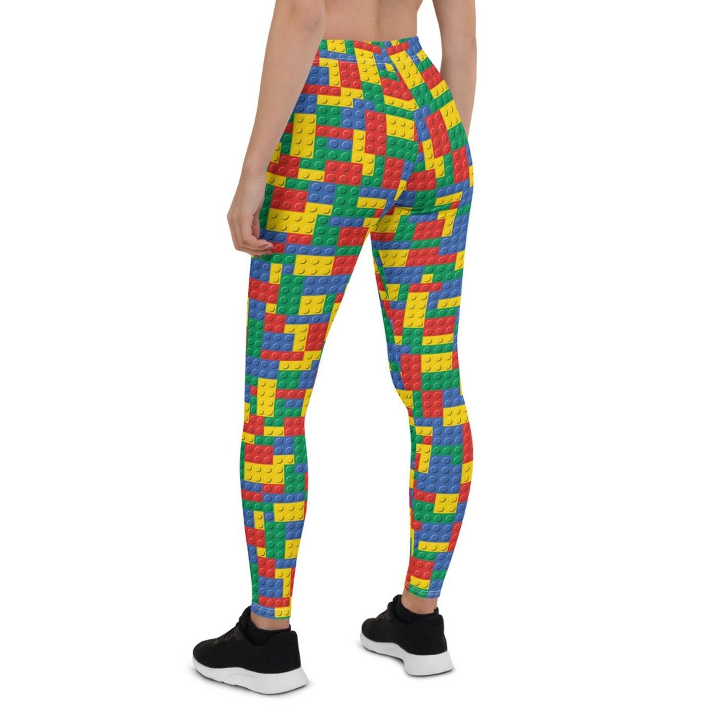 Womens Colorful Building Blocks Leggings - Anna's Shop