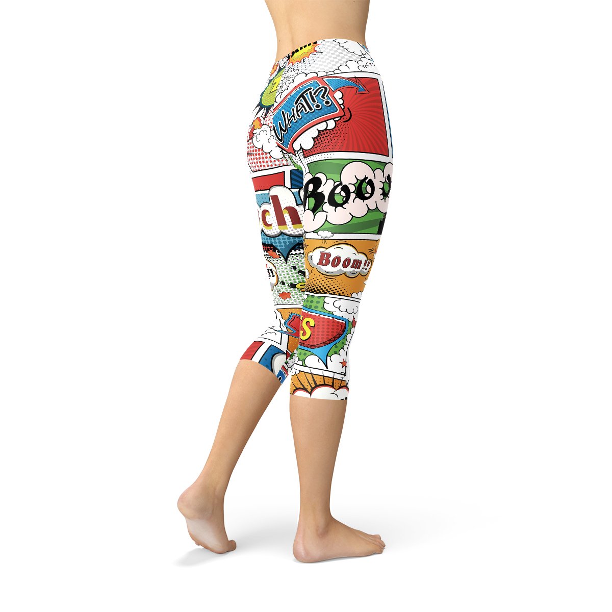 Womens Comic Book Capri Leggings - Anna's Shop