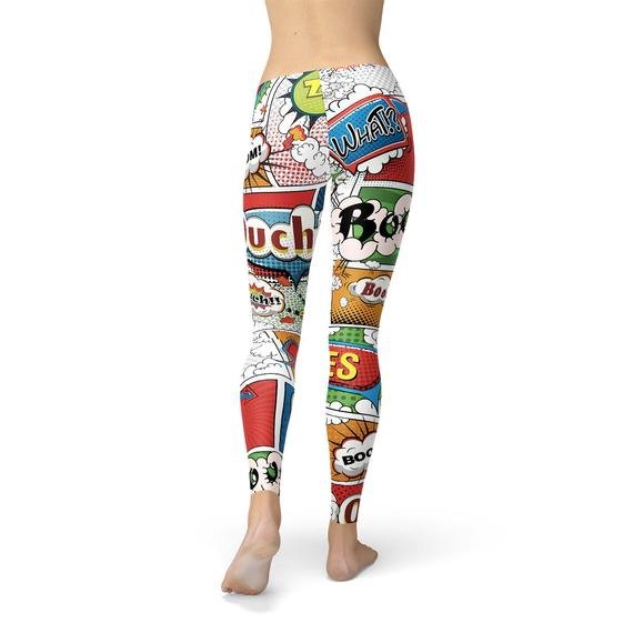 Womens Comic Book Leggings - Anna's Shop