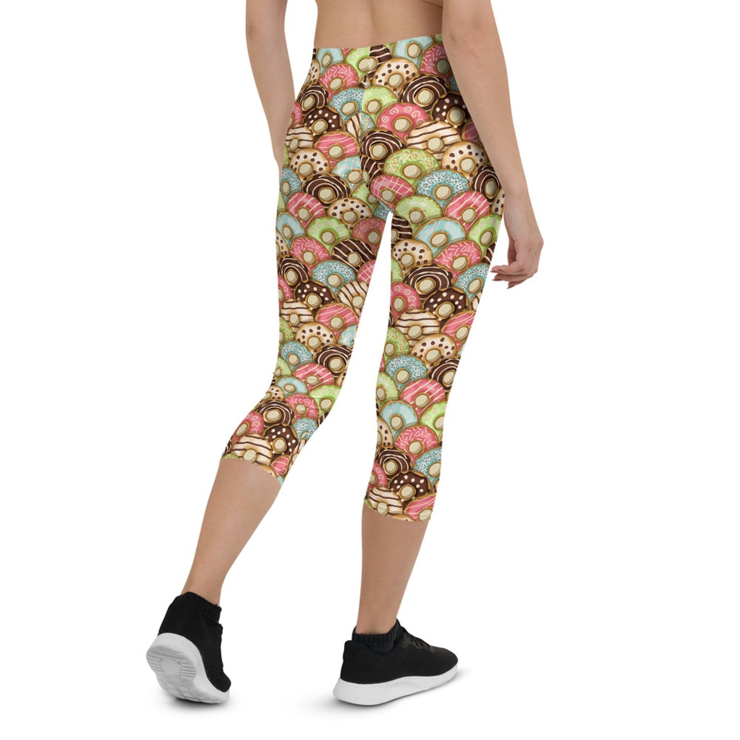 Womens Donuts Capri Leggings - Anna's Shop