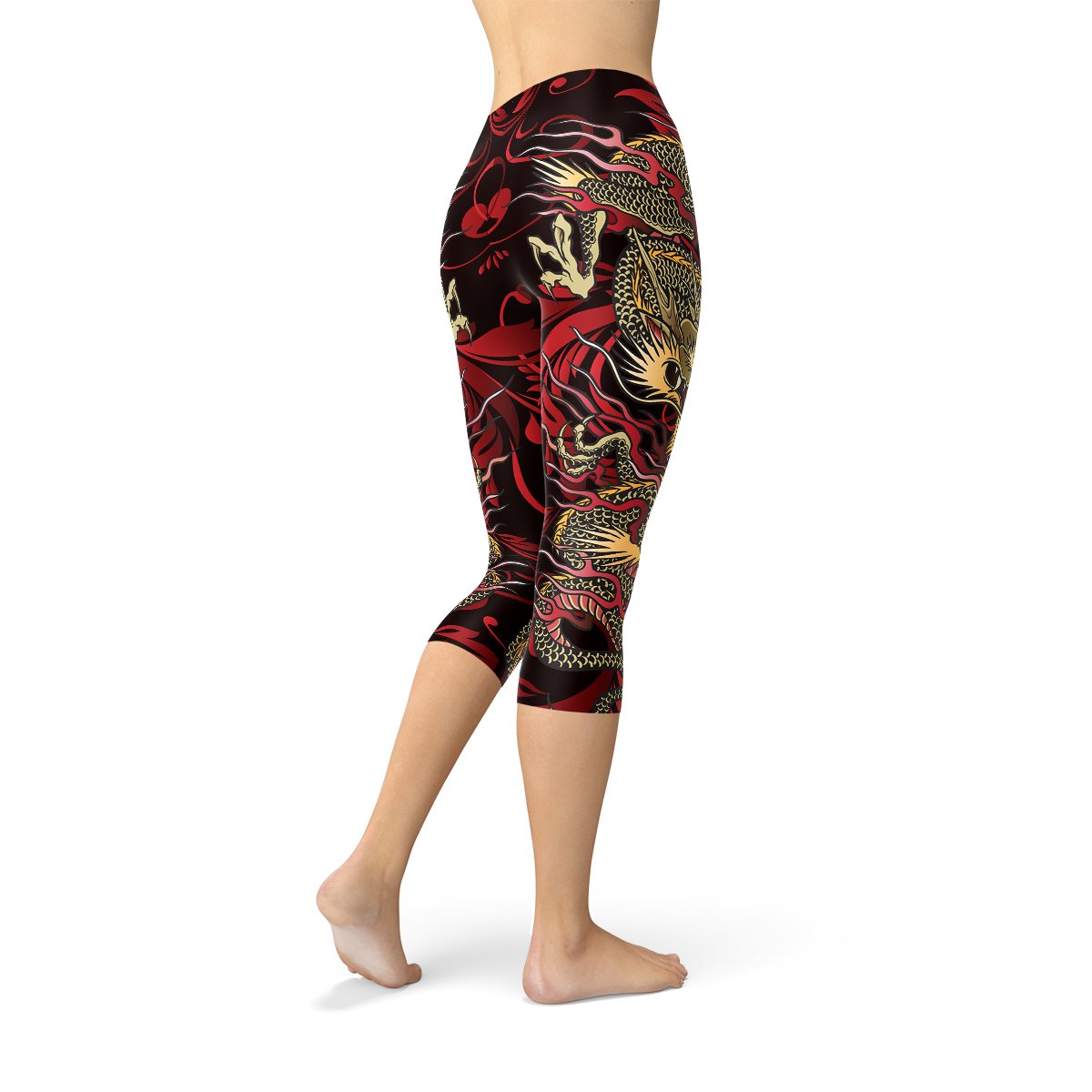 Womens Dragon Capri Leggings - Anna's Shop