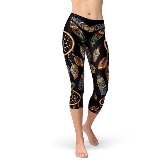 Womens Dreamcatcher Capri Leggings - Anna's Shop