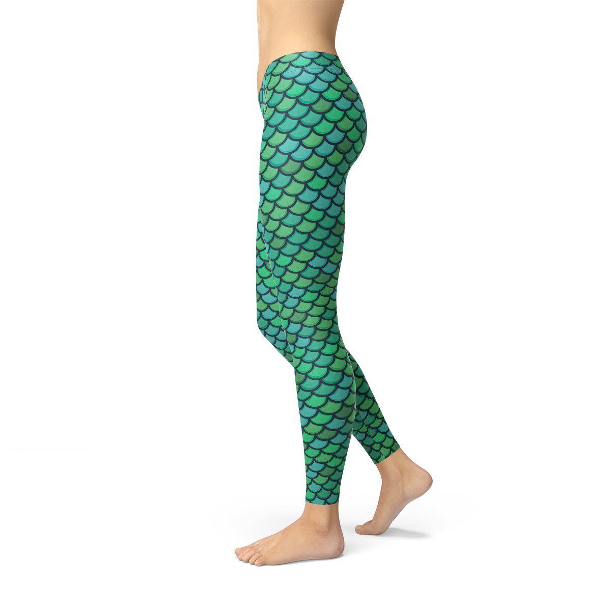 Womens Green Mermaid Leggings - Anna's Shop