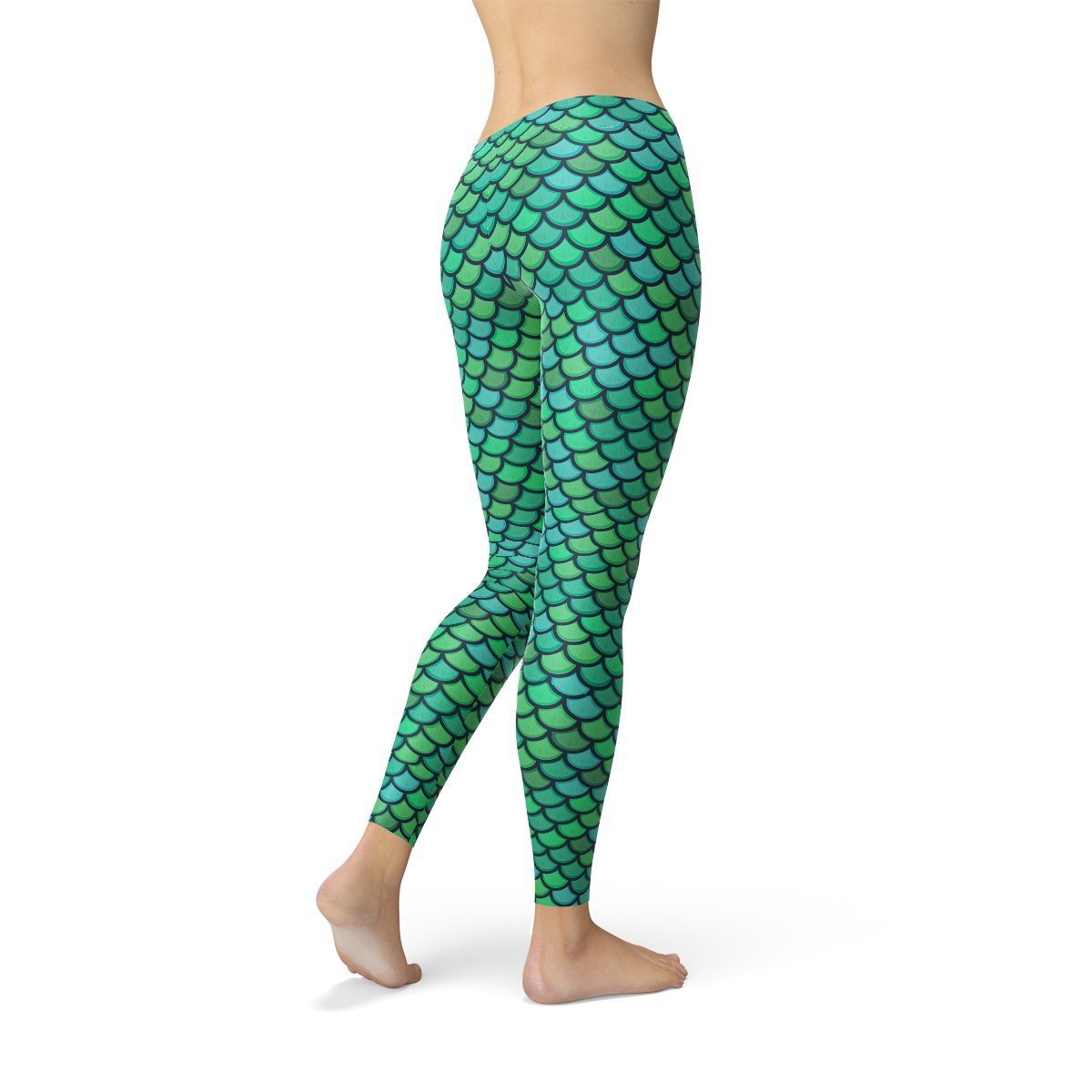 Womens Green Mermaid Leggings - Anna's Shop