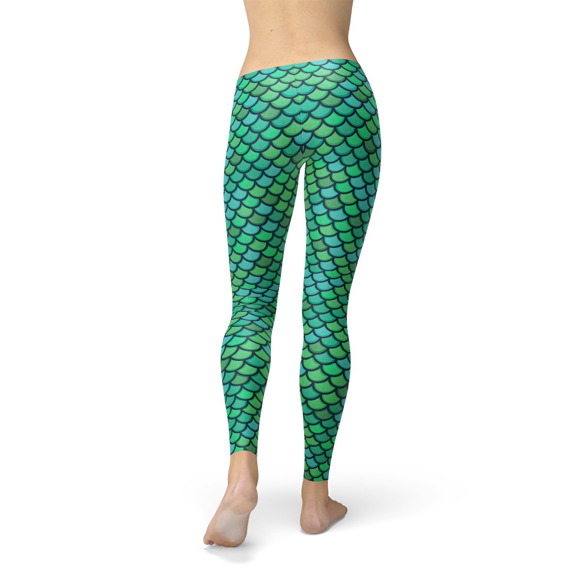 Womens Green Mermaid Leggings - Anna's Shop