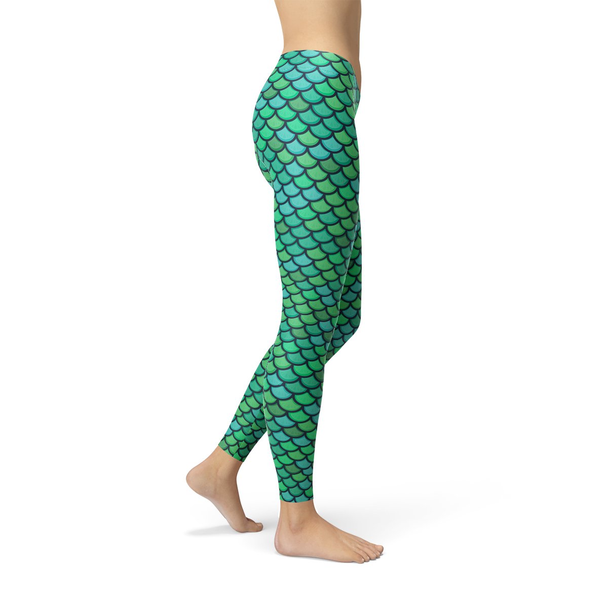 Womens Green Mermaid Leggings - Anna's Shop