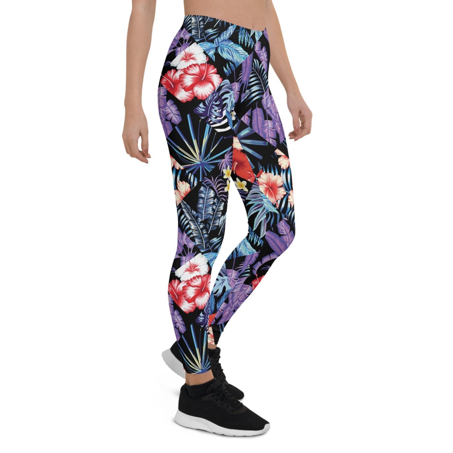 Womens Hawaii Hibiscus Floral Leggings - Anna's Shop