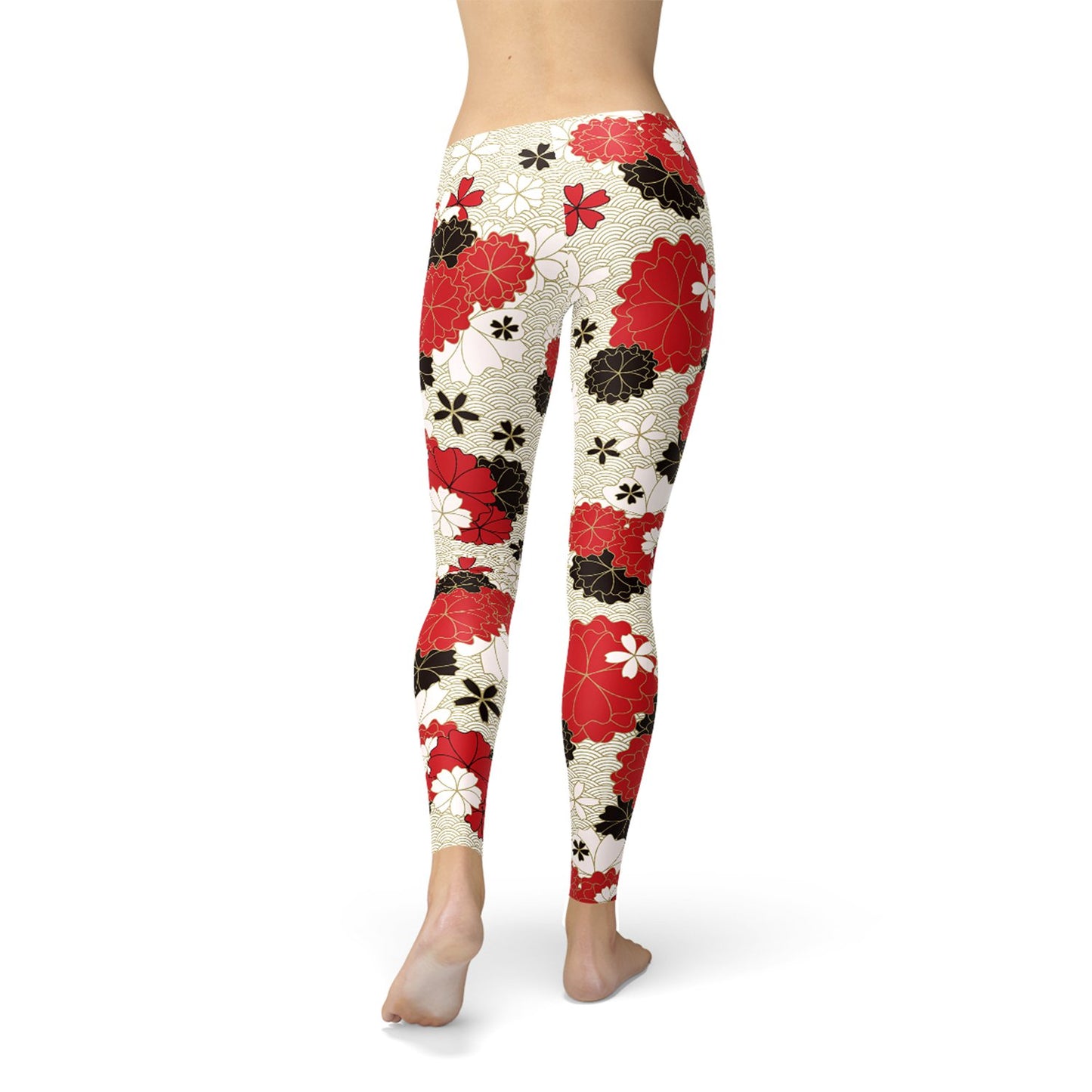 Womens Japanese Cherry Blossom Leggings - Anna's Shop