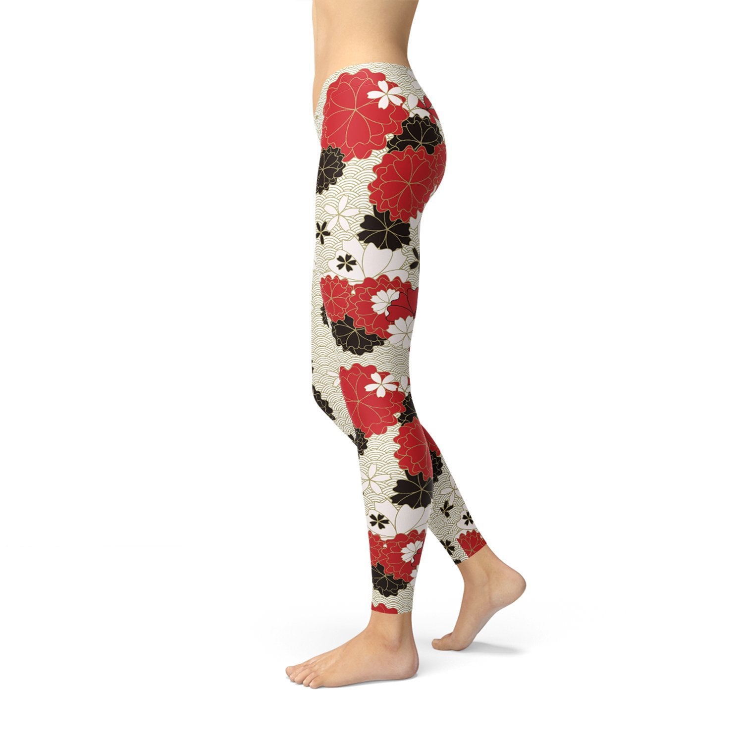 Womens Japanese Cherry Blossom Leggings - Anna's Shop