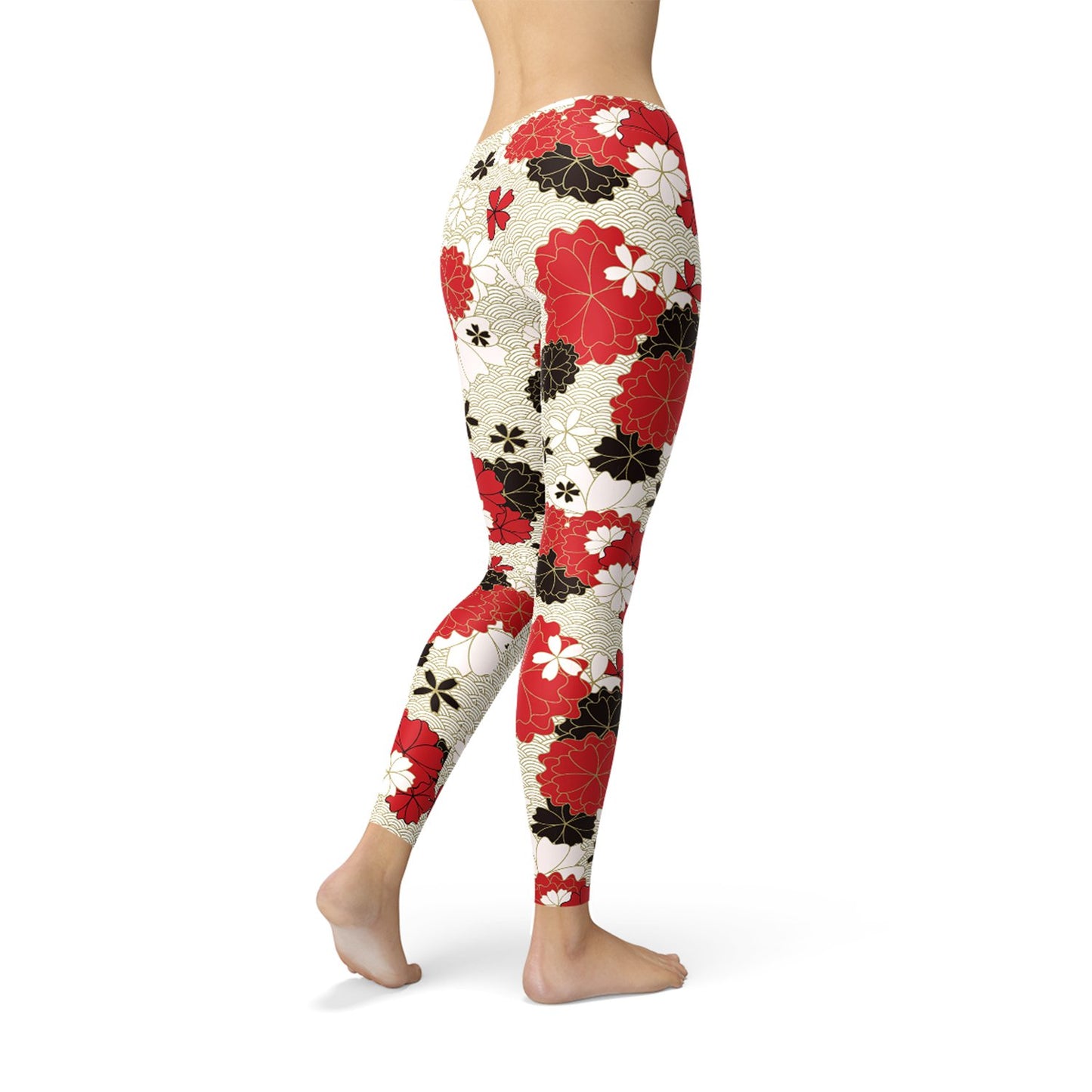 Womens Japanese Cherry Blossom Leggings - Anna's Shop